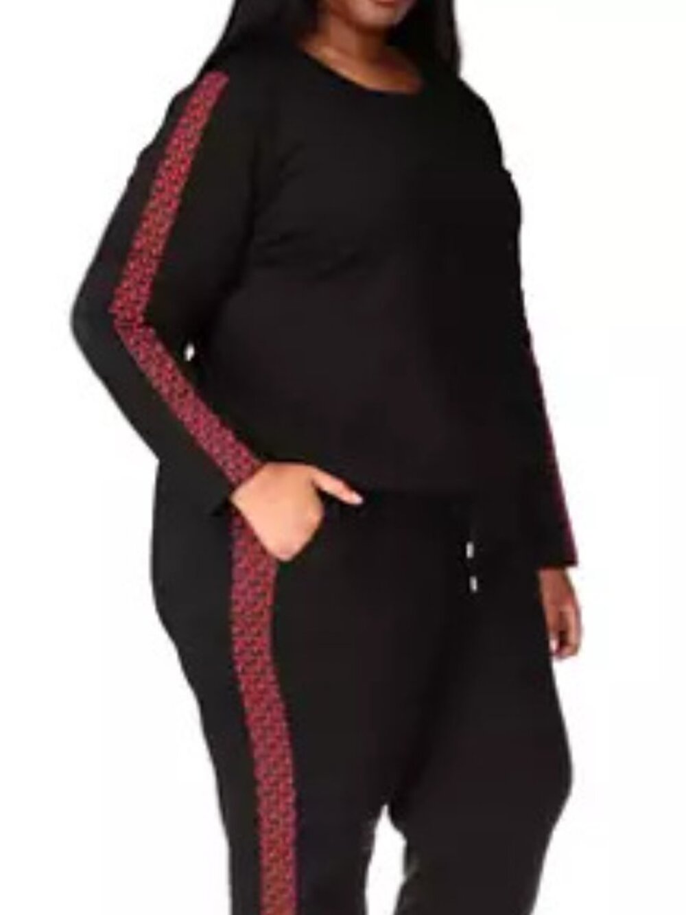 MICHAEL Michael Kors Plus Size Long Sleeve Drawcord Pullover - Size 1X
